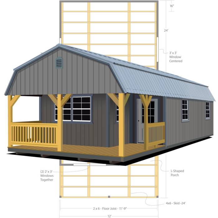 Deluxe Lofted Cabin | Bulldog Buildings, LLC Product Image